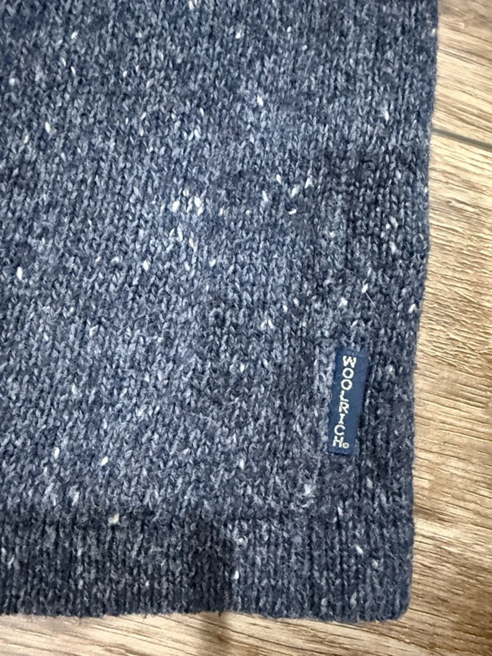 Woolrich Men's Navy Heather V-Neck Sweater - Picture 3 of 6